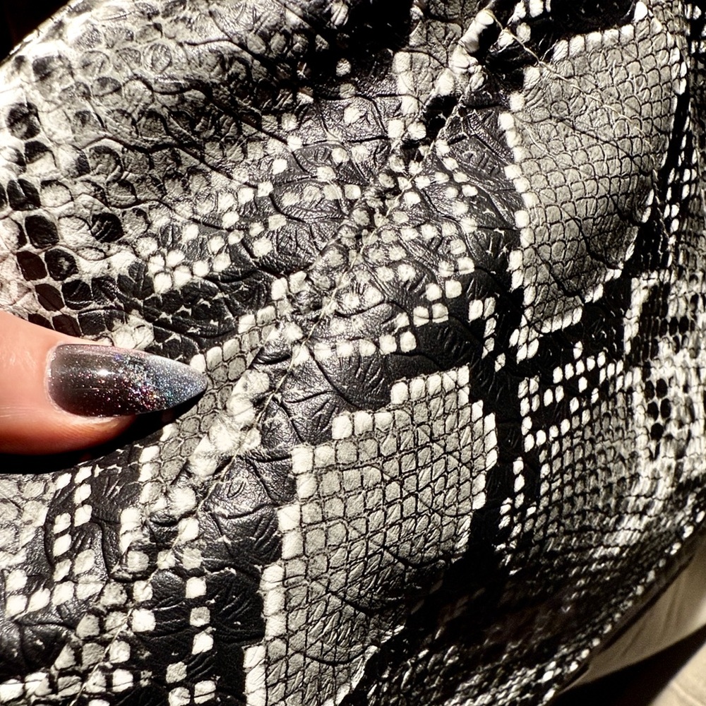 ASOS Design Pleather Snakeskin Button Up Oversized Shacket - Picture 11 of 16